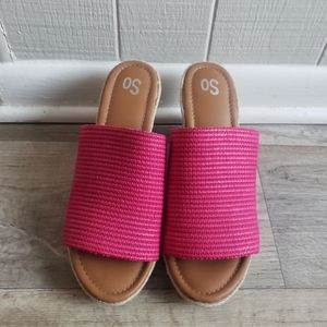 Women's Pink Wedges by "So" Size 11M